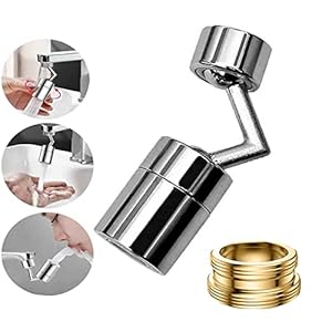 Rubinetto Universale Con Filtro Antispruzzo, Ugello Di Spruzzatura Del Rubinetto Di Uscita Dell’acqua Ruotabile Di 720 °, Testa Del Rubinetto a Bolle Da Cucina Con Filtro a Rete a 4 Strati (1 Pz)