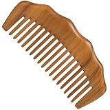 Moreinday Wooden Comb with Wide Tooth, Hair Comb for Women Scalp Massage and Distribute Oils