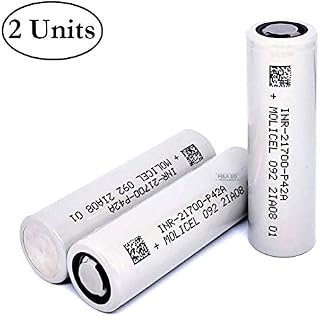M&A BD 2 Pack of 4200mAh, Gray-P42A, 45A, Replacement for 21700-Battery, Rechargeable,