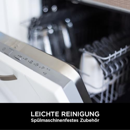 Ninja Foodi 3-in-1 Stabmixer, Handmixer & Zerkleinerer, Stufenweise Anlauf, 2 Misch- und 5 Rührgeschwindigkeiten zum Zerkleinern, Mischen, Kneten und mehr, spülmaschinenfest, 850W, Schwarz CI100EU