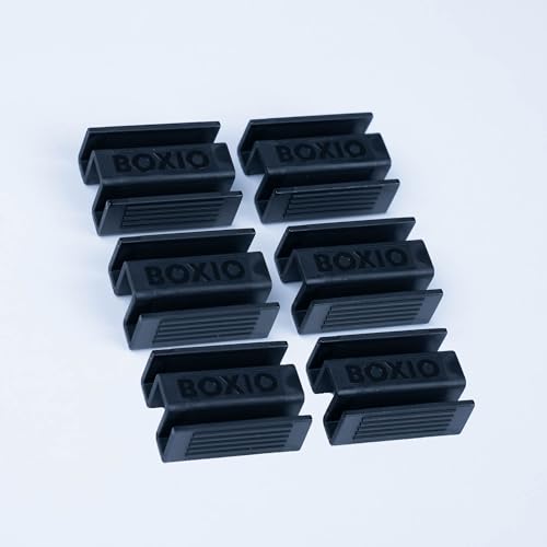 BOXIO - Clip: 6 Befestigungsclips für Euroboxen, ideal für Camping, Dachzelt und Trenntoilette. Verbinde Deine Eurobox oder Camping Toiletten, mit den Clips hält der Deckel Immer sicher auf der Box
