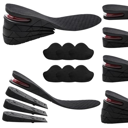 Paire de Semelles Intérieures 4 Couches Augmentateur de Hauteur pour Chaussures, Coussin Unisex avec Augmentation de Hauteur