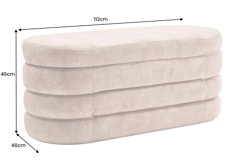 Riess Ambiente Extravagante Polsterbank Vogue - 115cm - senfgelb - Samt Sitzbank mit Stauraum modern Schlafzimmer Flur