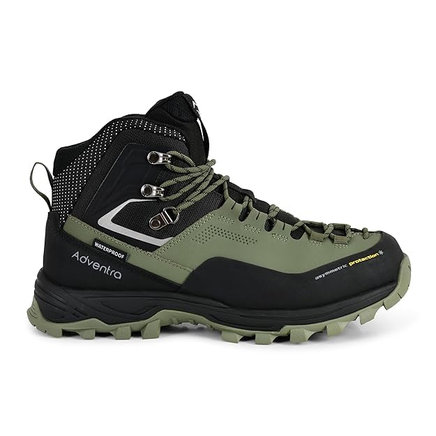 Image of Men Warm Waterproof Hiking Boots | Mid Ankle with Superior Grip | Boots | 3M Insulation | for Hiking Trails, Rugged Terrain | WH1106