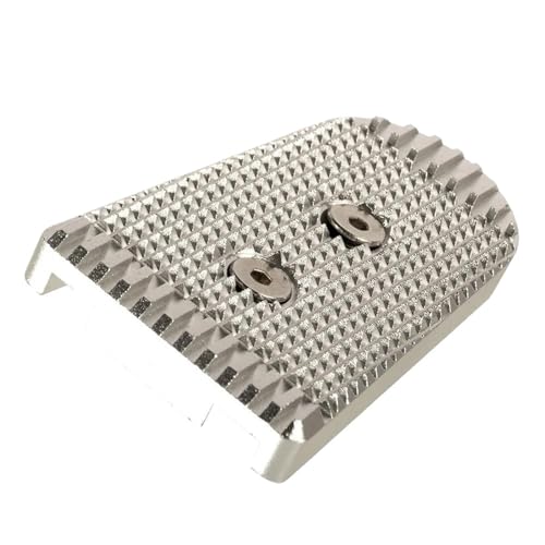 Soporte pedal motocicleta Motocicleta Palanca Freno Trasero Placa Ampliadora Pedal Freno Aluminio CNC, Base De Ampliación Para Leoncino 500 BJ500 soporte de pie(Silver)