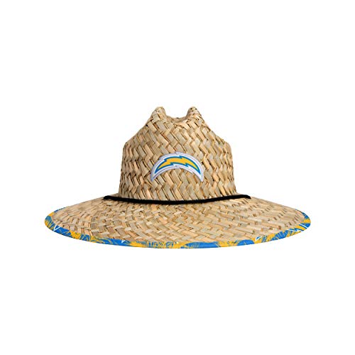 Image of NFL Team Logo Americana Floral Lifeguard Beach Straw Sun Hat