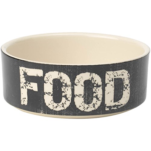 PetRageous 10000 Vintage Stoneware Dog Food Bowl with 2-Cup Capacity 5-Inch Diameter by 2-Inch Tall Great for Small and…