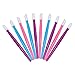 Adecco LLC 10pcs Rubber Nail Cuticle Pusher Tipped Plastic Handle Nail Art Tool Nail Acrylic Cuticle Pusher Cleaner(Random Color)