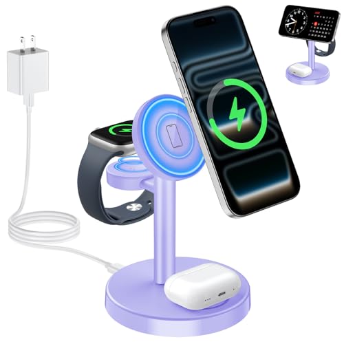 Support de charge rapide Mag-Safe 15 W au design minimaliste pour iPhone 15 Pro Max