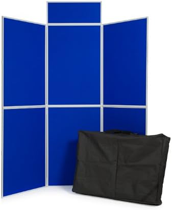 6 Panel (and Header) Free-Standing Plastic Frame Display Board with Carry Bag
