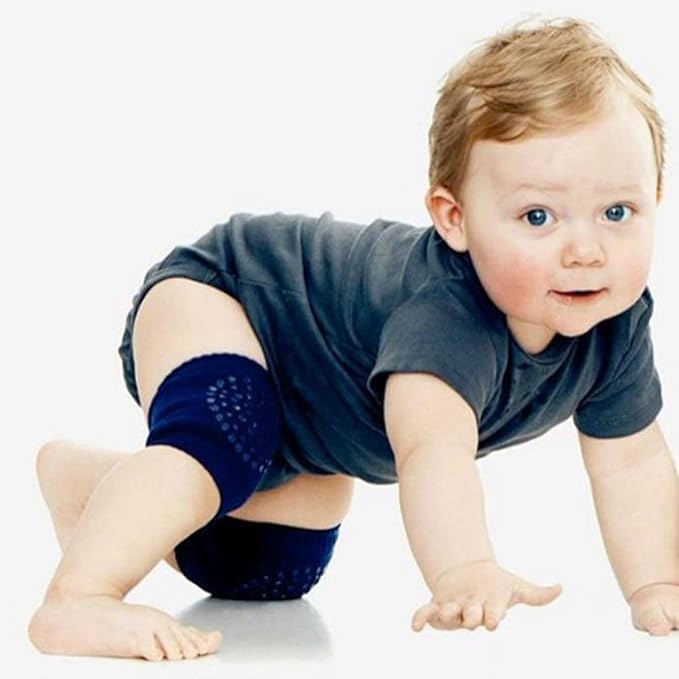 BCASA 3 Pair Baby Crawling Knee & Elbow Pad Cushion, Infant Toddler Crawling Knee & Elbow Pads, Baby Leg Warmer Kneecap Protector for Kids, Multi-Color Safety Pads for Baby & Kids Knees and Elbows 1