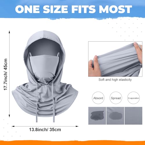 Image of Funtery Summer Cooling Balaclava Mask, UV Protection Hood Mask Breathable Cycling Face Cover Full Head Scarf for Men Women