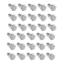 30 Pcs M5 Hex Bolt M5-0.8 x 8mm UNC Hex Head Screw Bolts A2-70304 Stainless Steel Fully Threaded Hex Tap Bolts,Plain Finish,Fully Threaded M5 x 8mm