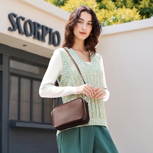 Image of befen Genuine Leather Crossbody Bags for Women, RFID Leather Purses