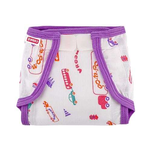 Image of Welcro Nappy For Babies, Reusable, Washable Soft Muslin Cotton Nappy /Langot for New Born Baby | Gentle on Baby Skin | Helps in Potty Training | 3-6 months | Pack of 5 | Printed