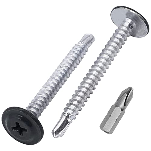 SKIR'CO (40 pièces) Vis Autoperceuses Peintes 4,2 x 40 mm, Vis Tôle, Tête Bombée Modifiée PH (Gris Anthracite RAL 7016)