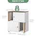 Garvee Cat Litter Box Enclosure for 2 Cats, Double Hidden Litter Box Furniture Cabinet with 2 Scratch Mat and Scratch Post, Modern Farmhouse Wooden Enclosed Cat Washroom, End Side Table