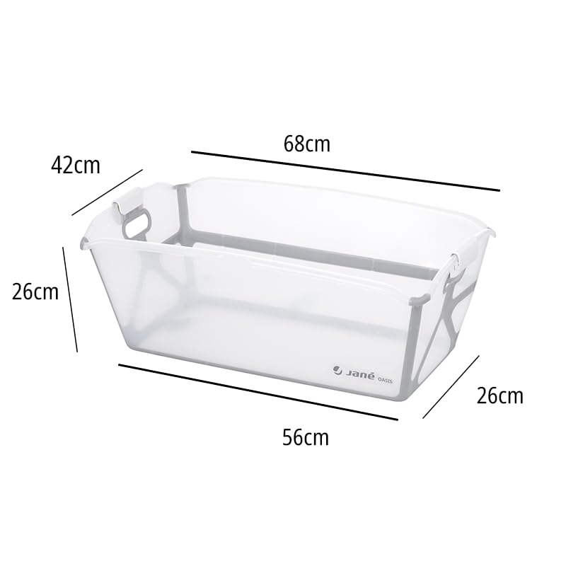 Jane Oasis - Vasca da bagno pieghevole per bambini, compatta, facile da piegare con supporto robusto per neonati e bambini (rosa)