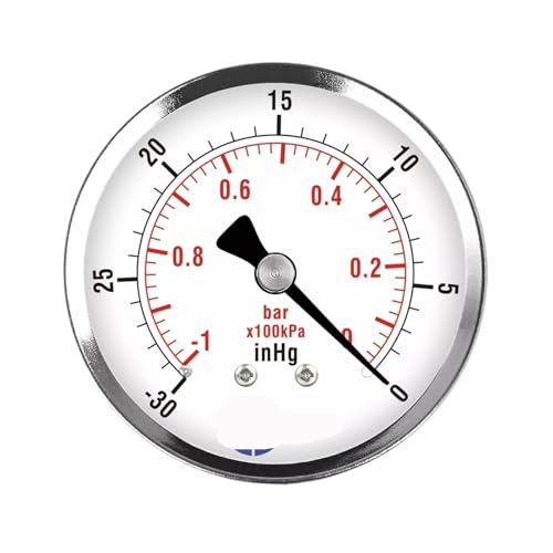 Manomètre à vide 1/4" NPT instrument de mesure de pression négative -30" Hg
