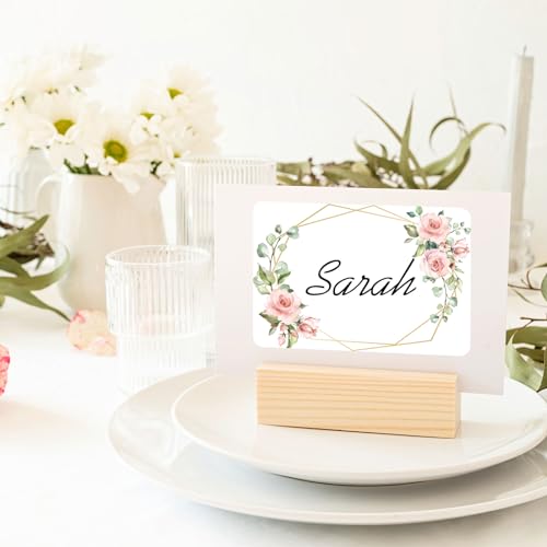 Image of Whaline 180 Pcs Back to School Floral Name Tag Stickers Pink Flower Rectangle Nameplate Stickers Classroom Bulletin Board Decoration Label Decal for Office School Desk Wall Message Board, 6 Designs