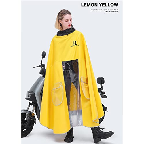 Poncho de lluvia impermeable y resistente al viento con cubierta de espejo retrovisor 7