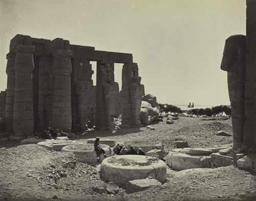 Tableau Ramesseum Thèbes affiche vintage décoration murale chambre salon 60x90cm