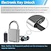 KENRONE Fingerprint Padlock, Biometric Smart Lock, Silver, Waterproof Locker Lock for Gym, School, Sports Ground