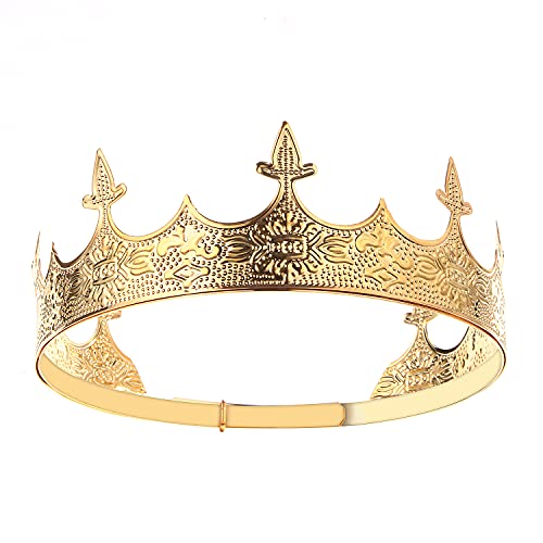 CROWN GUIDE Couronne royale pour homme - Mariage médiéval - Accessoires pour garçon, One Size, Métal