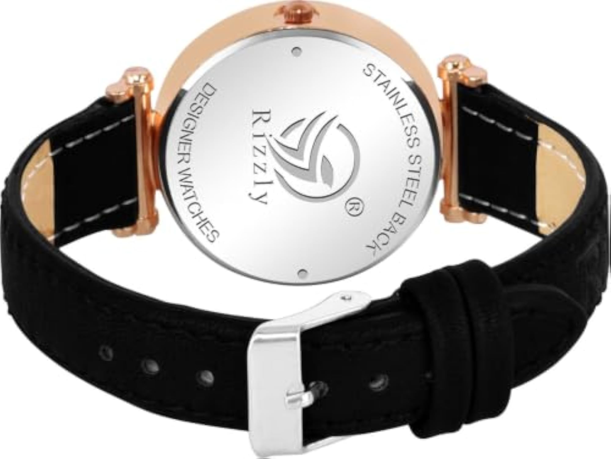 Girls' Stylish Black Moon Analog Watch