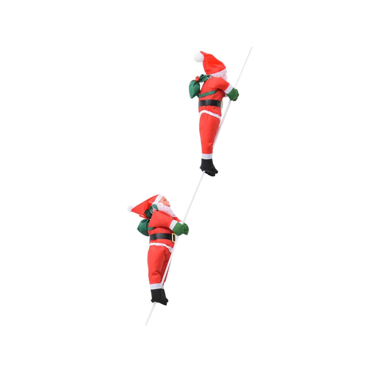 IMIKEYA 2 Stück 2 Weihnachtsanhänger Plüschpuppe Fenster hängende Weihnachtsmannpuppe Weihnachten weihnachtsbaumdeko weihnachtsbäume geschmückt Weihnachtsdekorationen Christbaumschmuck rot