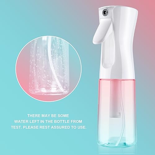 URAQT Sprühflasche, 200 ml Zerstäuber Sprühflasche Haare Klein, Salon Wasserspray Spray Bottle Hair, Wassersprühflasche Sprühflaschen für Frisuren, Pflanzen zum Putzen (200 ml – Farbverlauf rosa-grün)