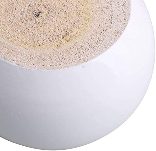 4Pcs White Wooden Round Furniture Bun Feet 2" Tall Replacement Solid Wood Furniture Legs Dresser Legs Sofa Cabinet Couch Replacement Legs #TOP3