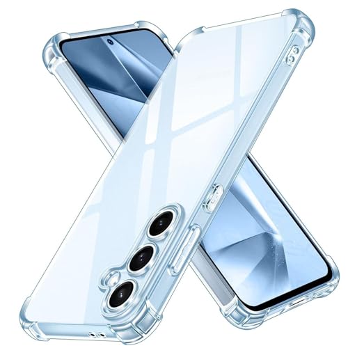 Image of BOXXO Flexible Back Cover for Samsung Galaxy S24 FE 5G | Back Cover Transparent Clear Shockproof Case Four Corner Protection | Slim Protective Mobile Phone Cover for Samsung Galaxy S24 FE 5G