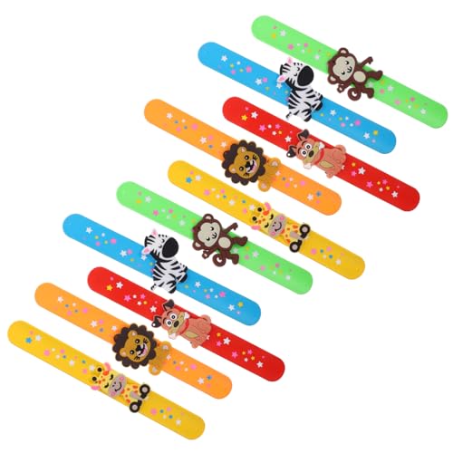 Bracelets claquants silicone souples ajustables animaux IMIKEYA