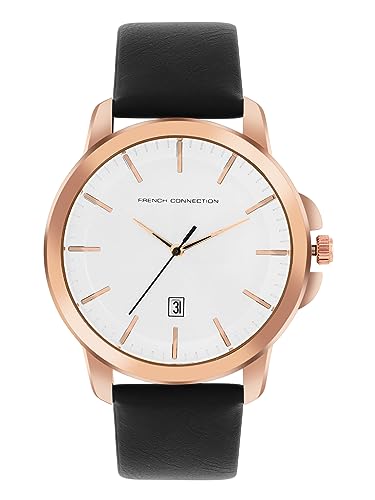 French Connection Leather Spring-Summer 2023 Analog Silver Dial Mens Watch-Fcn00058D, Band_Black (B0C6GXM3YN) Amazon Price History, Amazon Price Tracker