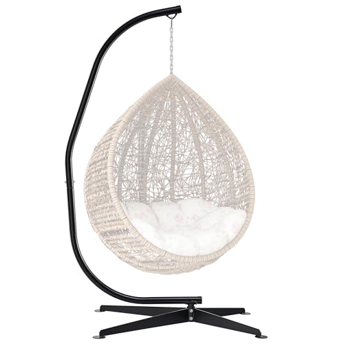 Sorbus Hammock Chair Stand Hanging Chair Stand- Steel Sensory Swing Stand- Weather & Rust Resistant C Stand- Adjustable Portable Stand 330lbs for Tree, Lounger, Air Porch, Indoor/Outdoor, Patio