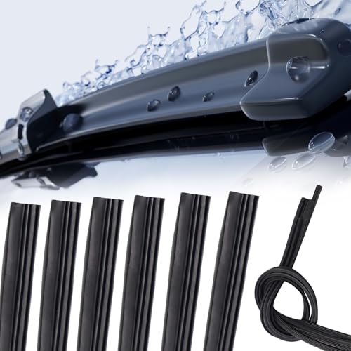 6 Pezzi Gomma di Ricambio Universale per Tergicristalli, Strisce di Gomma di Ricambio per Automobile, Ricariche Per Spazzole Tergicristallo, Gomma Universale Tergicristalli (800mm)