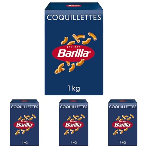Barilla Pâtes Coquillettes 1 kg (L'emballage peut varier) (Lot de 4)