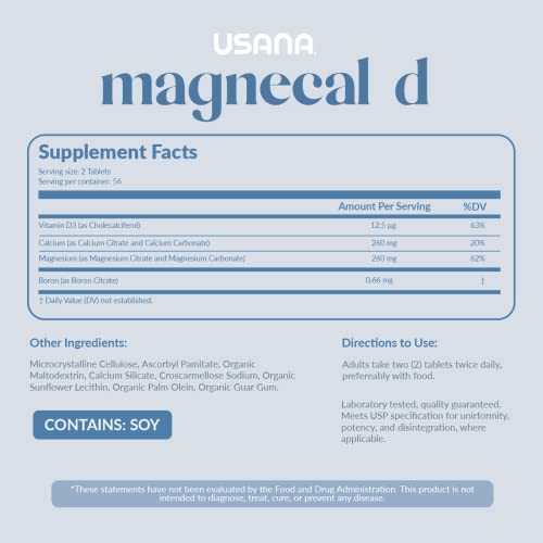 USANA - MagneCal D - Balanced Magnesium & Calcium with Vitamin D to Support Bone Health, Strength & Function for Optimal Wellness - 112 Tablets 2