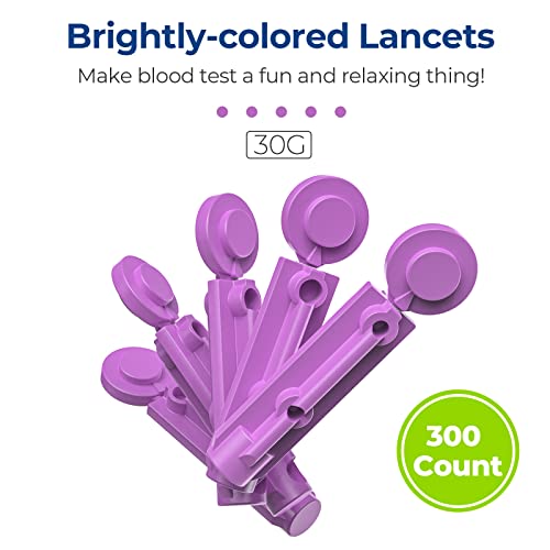 Auvon Blood Lancets, 30 Gauge 300 Twist Top Lancets With Less Pain Design Fit Most Standard Lancing Devices For Blood Sugar Kit And Glucose Meter thumb #4