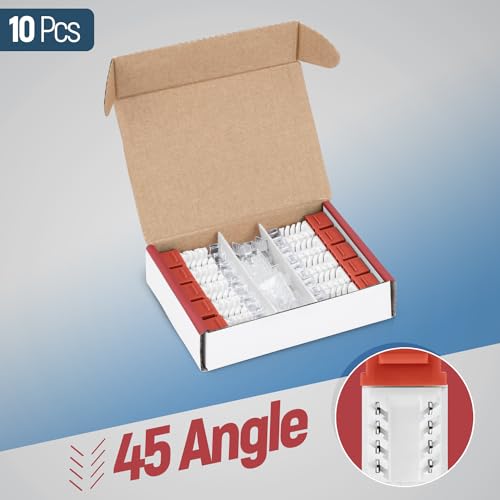 Image of Everest 45 Degree RJ45 Cat6 Keystone Jacks Slim Profile 10-Pack Orange | Compatible with 45 Angled Speed Termination Tool - 45Term (B0BL3GS7ZY)