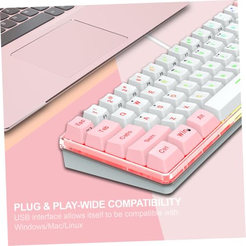 Clavier compact de jeu mécanique rétroéclairé RGB avec 61 touches en Abs