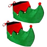 Widmann 51947 – Cubrezapatos elfo de Navidad, ayudante de Papá Noel, unisex, Navidad, carnaval, fiesta temática