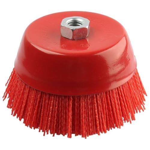 6" Nylon Cup Brush for Grinder, Angle Grinder Wire Brush, 5/8"-11 Arbor
