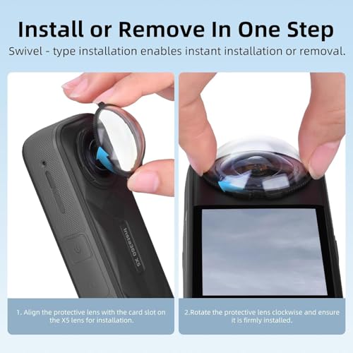 Image of Action Pro Premium Lens Guard Compatible with Insta360 X5 | Scratch-Resistant Optical Coated Lens Protector, High Transparency | Knob Mount Camera Accessory