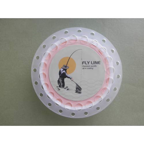 Floating Peach Fly Line, with Backing Already attached, Troutflies UK, All in one, (WF6F)