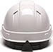 Pyramex Ridgeline Cap Style Hard Hat, Vented, 4-Point Ratchet Suspension, White