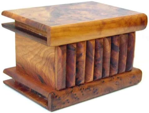 Thuya Wood Large Moroccan Magic Puzzle Box - L15 W10 H8 Cm -