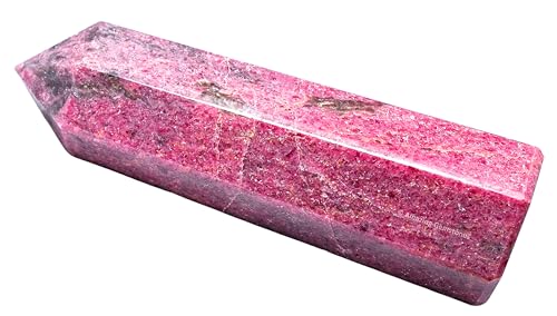 Image of Amazing Gemstone Large Rhodonite Crystal Towers ~ Natural Healing Crystal Point Obelisk for Reiki Healing and Crystal Grid (5.5 inch to 6 inch INCH)