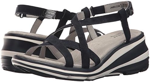 Jambu Women's Ginger Wedge Sandal, Navy, 8.5 Medium US | Image 6